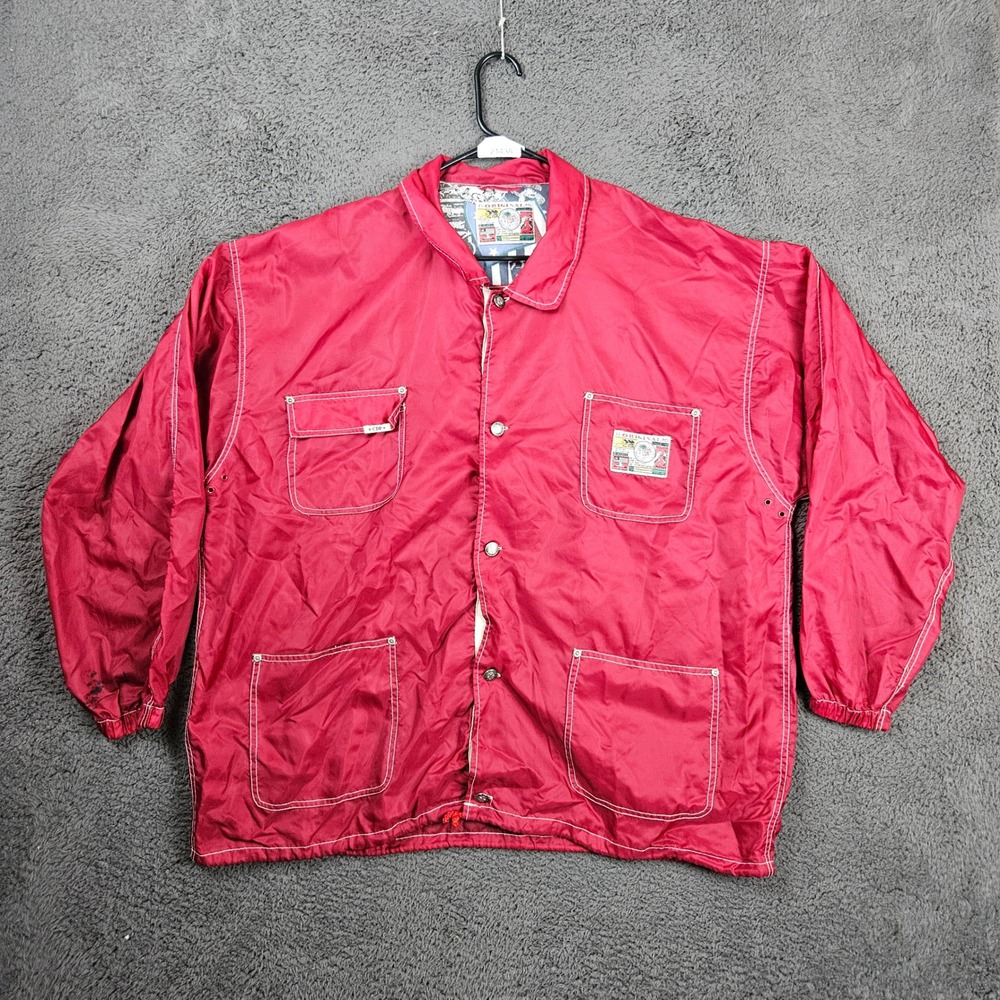 CDP World Wide Mens Red Nylon Coaches Jacket XXL